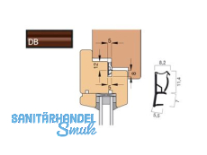 Fensterdichtung AFK2037-DB/2 dunkelbraun, VPE 200 lfm