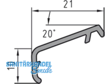 Flgelabdeckprofil FA 21 braun BC 25 braun eloxiert