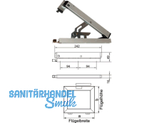 OL90 GEZE Schere mit Standard-Flgelbock 030373