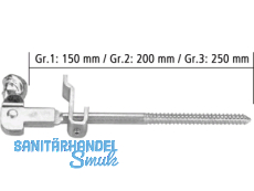 Ladenhalter weiss verzinkt 200mm