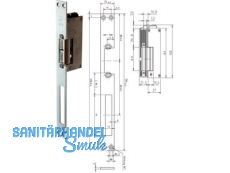 Trffner 22 WD   FIX HZ verzinkt links  6-12V GS/WS mit geradem Schliessblech