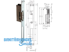 Trffner 22 WD   FIX HZ verzinkt rechts  6-12V GS/WS mit geradem Schliessblech