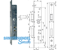 Portalschloss 851/30mm ohne Wechsel S065A03000 246814