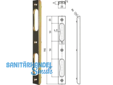 U-frmiges Schlieblech SB.SR.U. 190 x 20 mm mit Bombierung