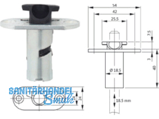 Schaltschloss B 1895 links/rechts Dorn 65 mm Breite 24 mm B 1895 0003