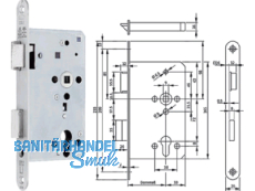 Panikschloss 2326 Funktion E 1-flg. 65/72/9/235x20x3 rechts