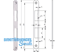 Schliessblech links Edelstahl B 9000 0319