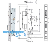 Panikschloss B-18260 Funktion E 1 flg. 35/92/9/270x24x3 links/rechts