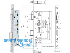 Panikschloss B-18200 Funktion B  1-flg. 35/92/9/270x24x3 links