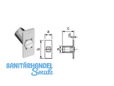 Standard-Anschweimuffe 012-RM-074 fr Stahlzargenbnder Gewinde M 10 x 1