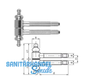 Einbohr-Zierband SFS  55B-16-000 Messing patiniert zweiteilig Gr. 16