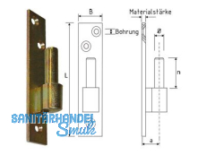 Plattenkegel Dorn 14 mm gelb verzinkt 406504