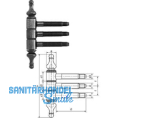 Einbohr-Zierband SFS  40B-16-001 vermessingt       dreiteilig Gr. 16