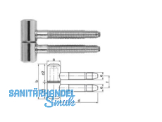 Einbohrband SFS 30-16-004  Messing patiniert zweiteilig Gr. 16