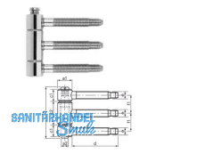 Einbohrband SFS 40H-18-006 vermessingt       dreiteilig Gr. 18