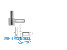 Einbohrband-Unterteil SFS 30-16-M18 fr Stahlzargen vernicktelt    Gr. 16