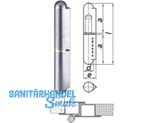 Bandrolle 120 Edelstahl  (Profilrolle KO50 120) m. Edelstahlstift