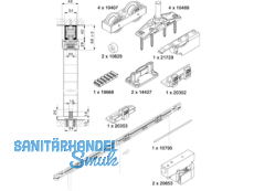 Grundkarton Hawa  80/Z Symmetric mit Rollen ohne Laufschiene 20661