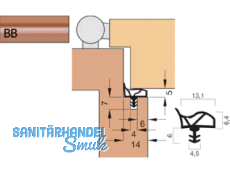 Trdichtung Goll A 1011-BB beigebraun, VPE 150 lfm