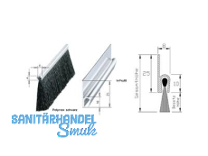 Dichtungsbrste aufschraubbar H-Profil 1200mm