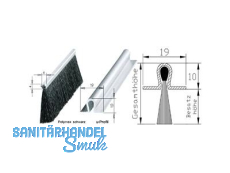 Dichtungsbrste Igel zum Einfrsen 1200mm