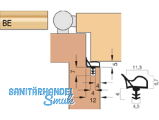 Trdichtung Goll A 1015-BE beige, VPE 180 lfm