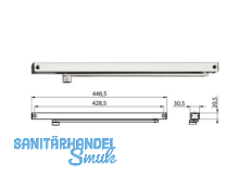 Gleitschiene GEZE zu TS 3000+5000 silber, ohne Feststellung   068221