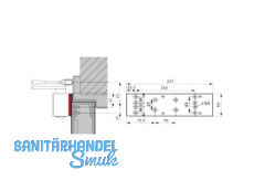 Montageplatte Dorma zu TS 73 silber 37000101