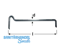 Streichdraht 55x2mm verzinkt 031.055020.00