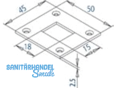 Stangen-Schlieteil 915 Abmessung 50 x 45 mm