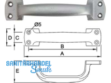 Handgriff 200 mm silberfarbig