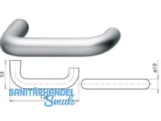 Drckerlochteil 1752-LT FH links/rechts silber eloxiert satiniert