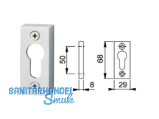 Metalltr-Zylinderrosetten 22S PZ F1 F1 Alu natur 512706