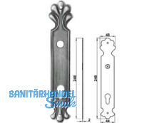 Langschild PZ 88 mm, inkl. Befestigungsschrauben