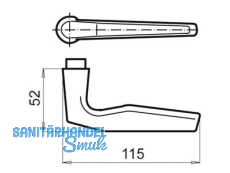 Drckerlochteil, ohne Vierkantstift 8,5 mm