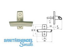 Fenstertrieb 1026 FAVORIT Stift 7 x 33 mm F2 neusilber