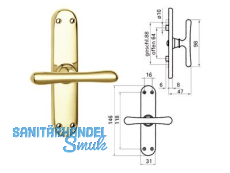 Fenstertrieb  520 ELEGANT Messing poliert