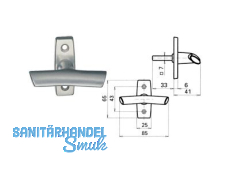 Fenstertrieb 1026 FAVORIT Stift 7 x 33 mm Alu poliert