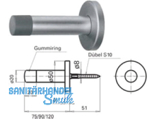 Trpuffer GEOS 1735  75 mm silber eloxiert