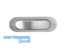 Schiebetrmuschel 112x40 mm ungelocht Einbauma 86x27 mm oval Edelstahl