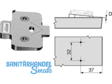 Distanzplatte 171A5010 +5 Grad 0,8 mm 257.568.3