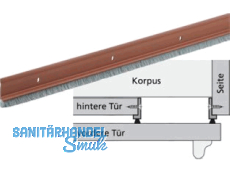 Brstenleisten 2500 mm braun Breite 27 mm 26453