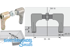 Gehrungsverbinder VB 16 Spannbereich 36-46 mm verzinkt 21768