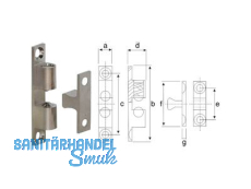 Doppelkugelschnapper 43x 8 mm vernickelt   4145.036