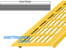 Lftungsprofil  80x6000 mm mit Schlitzlochung gold eloxiert