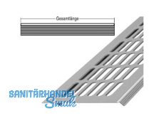 Lftungsprofil  60x6000 mm mit Schlitzlochung natur eloxiert