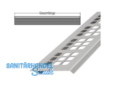 Lftungsprofil 100x2000 mm mit Quadratlochung natur eloxiert