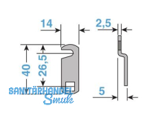 Sperrnase zu Blechmontagezylinder gekrpft 5 mm