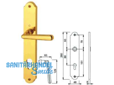 Schutzbeschlag Basel FH o. Kzs. Ms. pol. 88 mm 8,0 mm TS 67-70 mm Drcker/Drcker