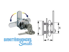 Blechmontagezylinder 25 mm (C202.25.00) verschiedensperrend